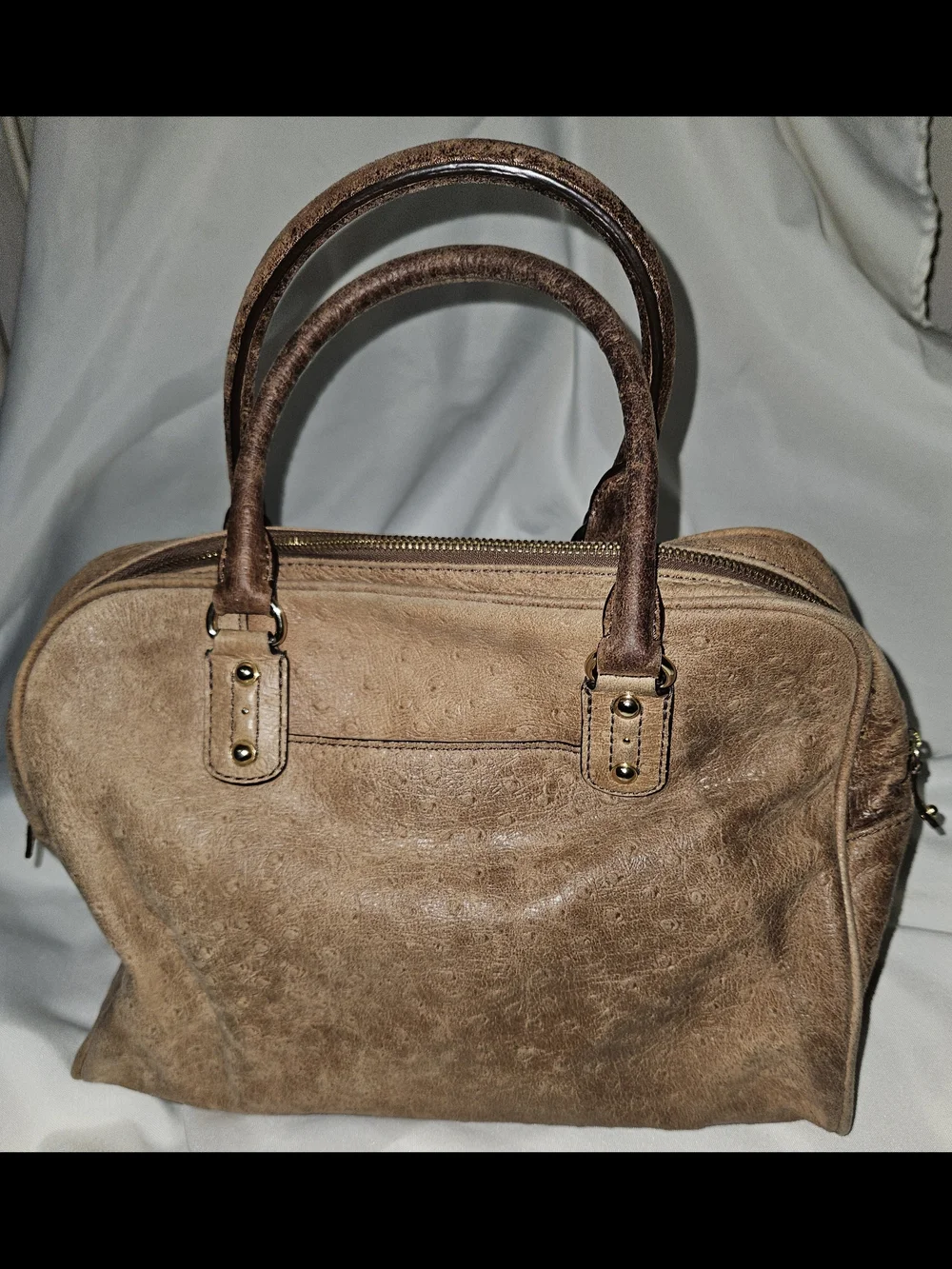 MICHAEL KORS Brown Leather Dome Satchel